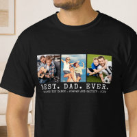 Modern BEST DAD EVER 3 Photos Personalised Custom