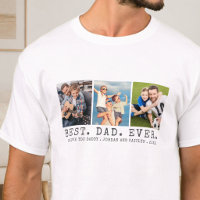 Modern BEST DAD EVER 3 Photos Personalised