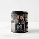 Modern Best Dad Ever 7-Photo Collage & Names Two-T Two-Tone Coffee Mug<br><div class="desc">Modern personalised mug for fathers,  featuring 7 photos with the text,  'Best Dad Ever' and the child or children's name/s. If you need any help customising this,  please contact me using the message button below and I'll be happy to help.</div>