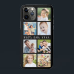 Modern BEST DAD EVER 7 Photos Personalised iPhone 11 Pro Case<br><div class="desc">Modern BEST DAD EVER 7 Photos Personalised Phone Case. Create a personalised, custom photo collage cell phone case for a father featuring 7 square pictures and the suggested title BEST. DAD. EVER. in your choice of font styles and colours and background colour shown in white text on black. Makes a...</div>
