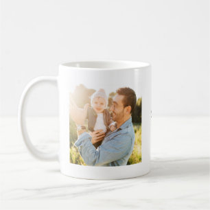 Modern Best Dad Ever Custom Full Photo Coffee Mug