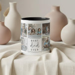 Modern Best Dad Ever Custom Photo Coffee Mug<br><div class="desc">This ceramic mug features 9 customisable photos and modern minimalist font with the phrase, "best dad ever". Easily replace the photos on this personalizable mug and change the font or wording if need be. This coffee mug is the perfect gift for Father's day, a birthday, or Christmas for your favourite...</div>