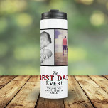 Modern Best Dad Ever Father`s Day 2 Photo Collage Thermal Tumbler<br><div class="desc">Modern Best Dad Ever Father`s Day 2 Photo Collage Thermal Tumbler. A perfect gift for a dad or a new dad on a Father`s Day. The best dad ever 2 photo template tumbler. Personalise it with 2 photos and names. You can change any text or erase it.</div>