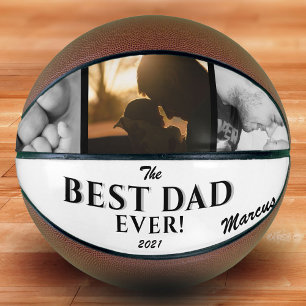Modern Best Dad Ever Father`s Day Keepsake 3 Photo Basketball