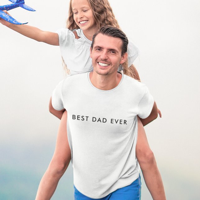 Modern Best Dad Ever Father's Day B & W | Premium T-Shirt (Celebrate the best dads with my "Best Dad Ever" Bella+Canvas Jersey Short Sleeve T-Shirt. )