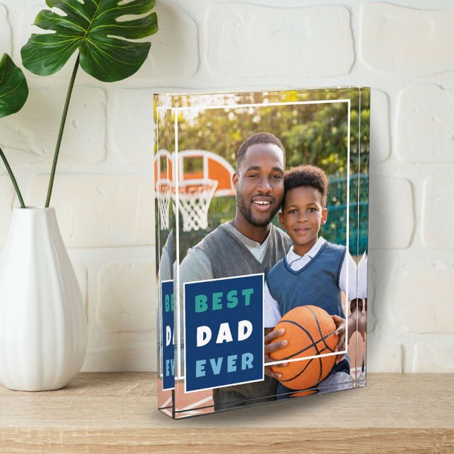 Modern Best Dad Ever Father's Day Photo Block (Creator Uploaded)