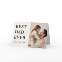 Modern Best Dad Ever Photo Card
