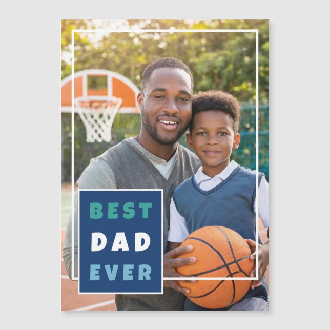 Modern Best Dad Ever Photo Collage Father's Day  (Front)