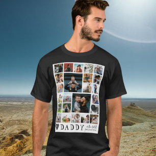 Modern Best Dad In The Wold Photo Collage  T-Shirt
