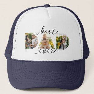 Modern Best Dad Photo Trucker Hat
