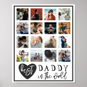 Modern Best Daddy 16 Photo Poster