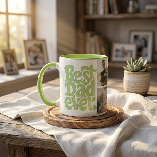 Modern Best Dog Dad Photo Mug