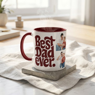 Modern Best Dog Dad Photo Mug