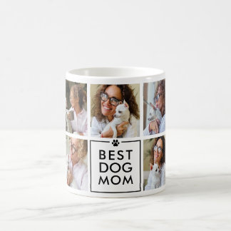 Modern Best Dog Mum 7-Photo Collage Coffee Mug