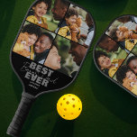 Modern Best Ever Bonus Dad | Photo Collage Pickleball Paddle<br><div class="desc">Looking for a fun cool gift for fathers day or a birthday, this cool pickleball paddle is the perfect keepsake for Dads, stepdads, new dads, bonus dads and dog dads. The paddle features 4 photos and the template message reads 'BEST EVER BONUS DAD' and is personalised with your childs name....</div>