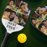 Modern Best Ever Bonus Dad | Photo Collage Pickleball Paddle<br><div class="desc">Looking for the perfect gift for the pickleball-loving dad in your life? Look no further than this sleek and personalised pickleball paddle! With the option to add a photo and a heartfelt message, including the names of his children, this cover is sure to make a thoughtful and sentimental present. And...</div>