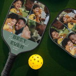 Modern Best Ever Bonus Dad | Photo Collage Pickleball Paddle<br><div class="desc">Looking for a fun cool gift for fathers day or a birthday, this cool pickleball paddle is the perfect keepsake for Dads, stepdads, new dads, bonus dads and dog dads. The paddle features 4 photos and the template message reads 'BEST EVER BONUS DAD' and is personalised with your childs name....</div>
