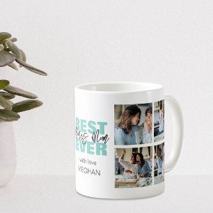 Modern Best Ever Bonus Mum Photo Collage Coffee Mug