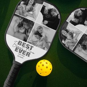 Modern Best Ever Bonus Mum   Photo Collage Pickleball Paddle