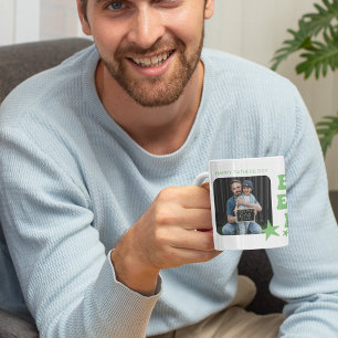Modern Best Ever Dad   Photo Collage Coffee Mug