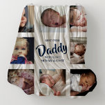 Modern Best Ever Daddy Photo Collage Fleece Blanket<br><div class="desc">Capture moments, create memories! This modern photo collage, perfect for any type of dad, presents a unique way to express your love and appreciation. Featuring eight square slots for photos, this collage comes with a heartwarming, 'BEST EVER DADDY, WITH LOVE MOMMY & ROSIE' template message. It's fully customisable to meet...</div>
