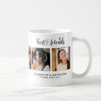 Modern Best Friend BFF Besties 5 Photo Collage Mug
