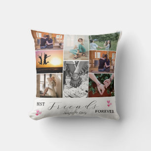 Modern Best Friends 4-Ever 6 Photo Collage  Cushion