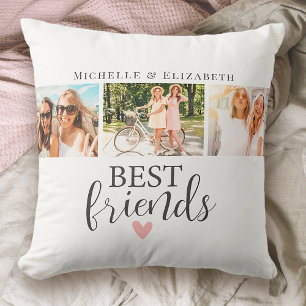 Modern Best Friends Best Friends Photo Collage Cushion