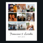 Modern Best Friends Besties Chic Photo Collage  Poster<br><div class="desc">Modern Best Friends Forever BFF Besties Chic Photo Collage Poster. Perfect gift for your bestie!</div>