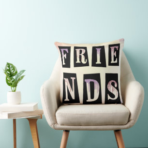  Modern Best Friends Chic Quote  Throw Pillow