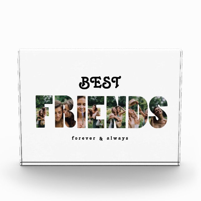 Modern Best Friends Collage Photo Gift For Friends (Front)