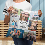 Modern BEST FRIENDS FOREVER 7 Photo Collage Cushion<br><div class="desc">Easily create a keepsake photo memory collage pillow with 7 pictures of you and your bff or besties. Personalise with your names or other custom text. The title BEST FRIENDS 4-EVER is in cool, fun handwritten typography. PHOTO TIP: For fastest/best results, choose a photo with the subject in the middle...</div>