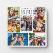 Modern BEST FRIENDS FOREVER 7 Photo Collage Plaque (Front)