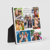Modern BEST FRIENDS FOREVER 7 Photo Collage Plaque (Front)