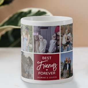 Modern Best Friends Forever Photo Collage Coffee Mug