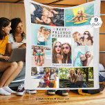 Modern BEST FRIENDS FOREVER Photo Collage Gray Fleece Blanket<br><div class="desc">Create a keepsake photo memory blanket with a collage of nine of your favorite pictures of your BFF. TITLE CHANGE: The simple, classic title BEST FRIENDS FOREVER can be changed and you can add your names or a personal message. PHOTO TIP: For fastest/best results, choose a photo with the subject...</div>