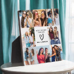 Modern Best Friends Forever Photo Collage Names Plaque<br><div class="desc">The Modern Best Friends Forever Photo Collage Names Plaque is a stylish and personalised way to celebrate your closest friendships. Featuring multiple photo slots, this plaque allows you to showcase your best memories together, with the option to include both of your names for a custom touch. Perfect for birthdays, special...</div>