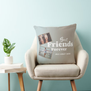 Modern Best Friends Forever Photo Cushion