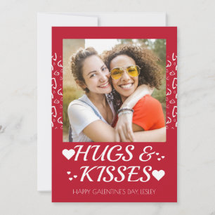 Modern Best Friends Galentine's day Bestie photo Holiday Card