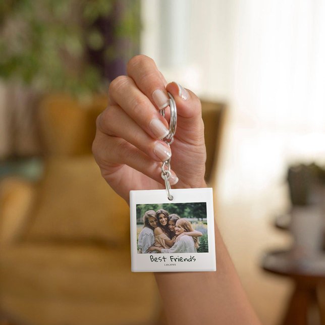 Modern Best Friends Photo Acrylic Keychain (Creator Uploaded)