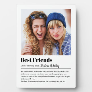 Modern Best friends photo block, Bestie display Plaque