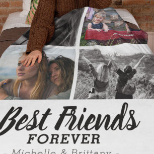 Modern Best Friends Photo Fleece Blanket