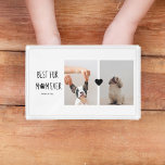 Modern Best Fur Mum Ever | Dog Photo Acrylic Tray<br><div class="desc">Modern Best Fur Mum Ever | Dog Photo</div>