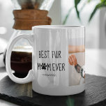 Modern Best Fur Mum Ever | Dog Photo Coffee Mug<br><div class="desc">Modern Best Fur Mum Ever | Dog Photo</div>