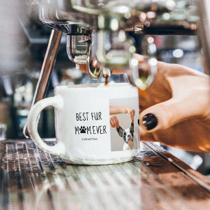 Modern Best Fur Mum Ever   Dog Photo Espresso Cup