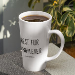 Modern Best Fur Mum Ever | Dog Photo Latte Mug<br><div class="desc">Modern Best Fur Mum Ever | Dog Photo</div>