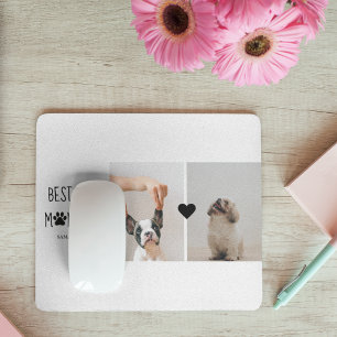 Modern Best Fur Mum Ever   Dog Photo Mouse Pad