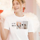 Modern Best Fur Mum Ever | Dog Photo T-Shirt<br><div class="desc">Modern Best Fur Mum Ever | Dog Photo</div>