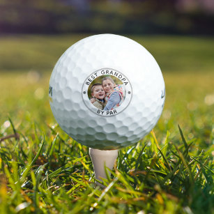 Modern BEST GRANDPA BY PAR Photo Golf Balls