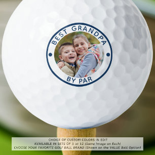 Modern BEST GRANDPA BY PAR Photo Golf Balls